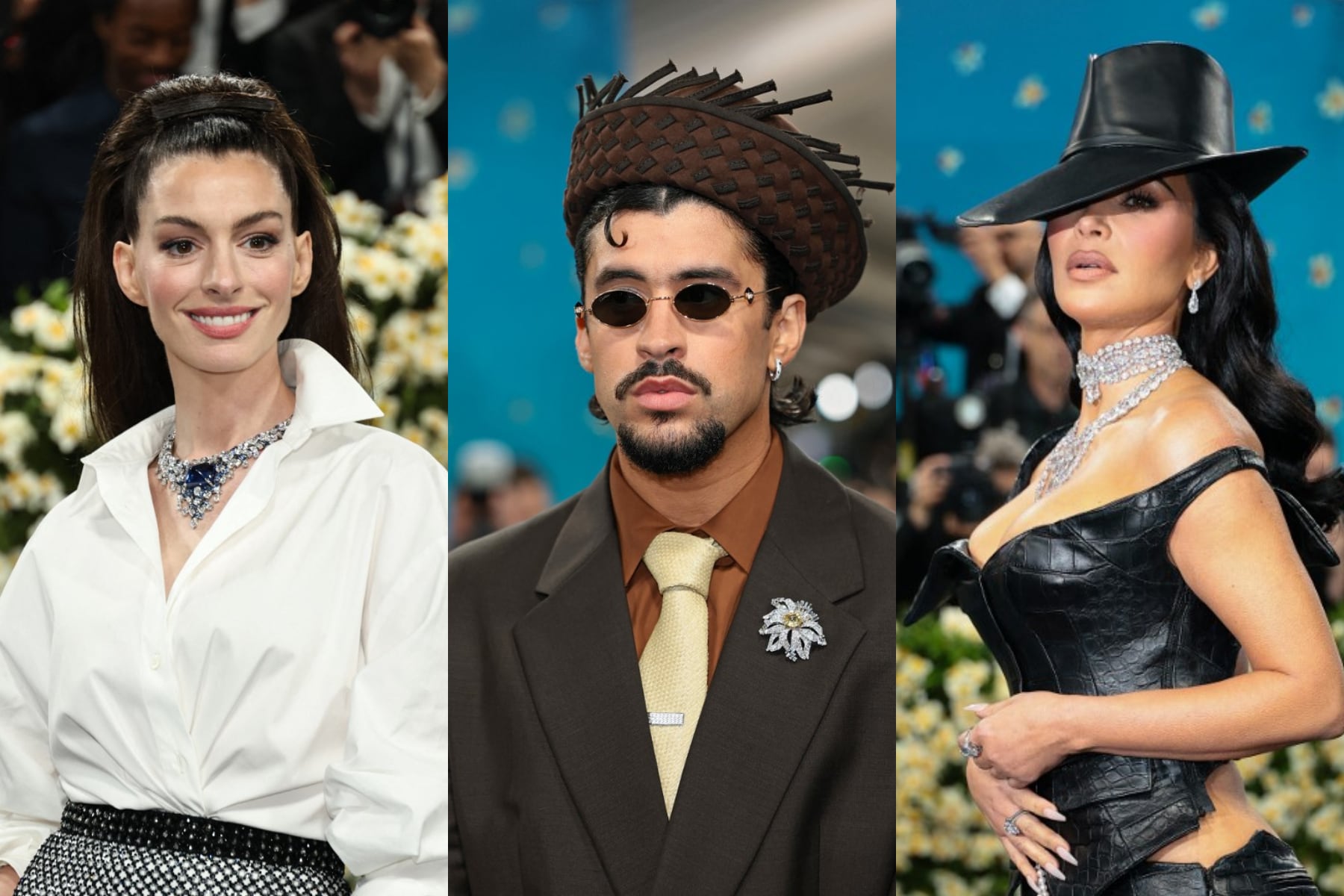 Anne Hathaway, Bad Bunny, y Kim Kardashian. El tema del evento celebra la nueva exposición llamada Superfine: Tailoring Black Style (Impecable: la confección del estilo negro, en español)