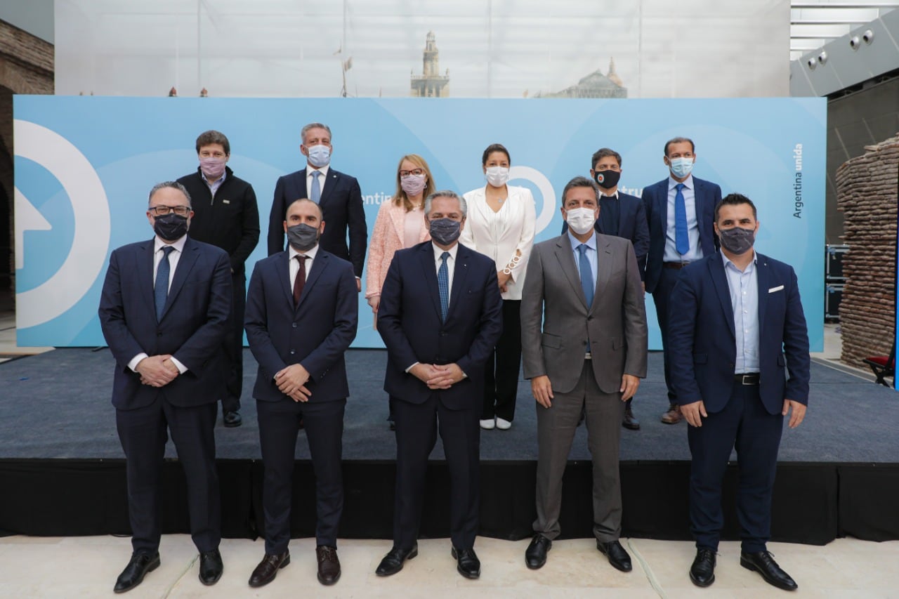 Alberto Fernández, durante el anuncio en el Museo del Bicentenario