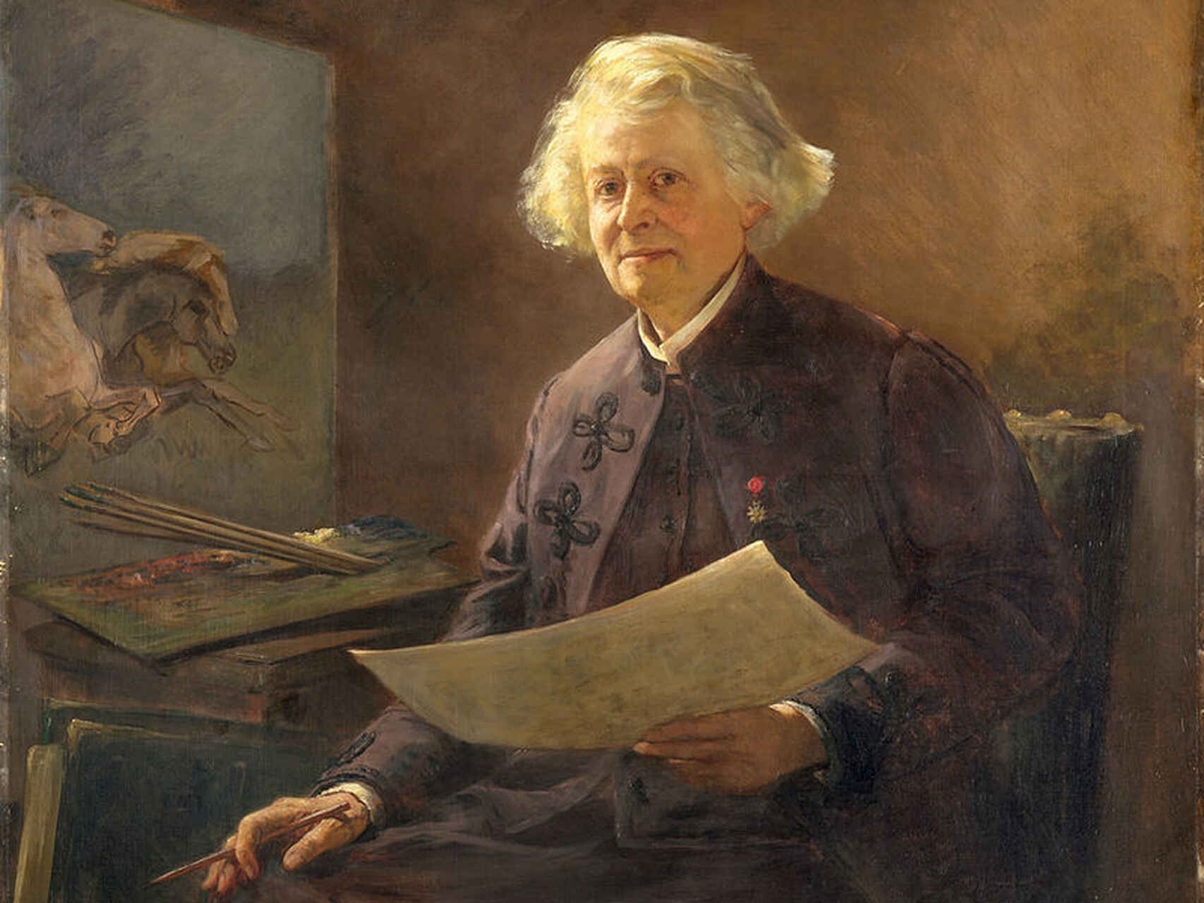 Rosa Bonheur retratada por su pareja Anna Klumpke (1898).