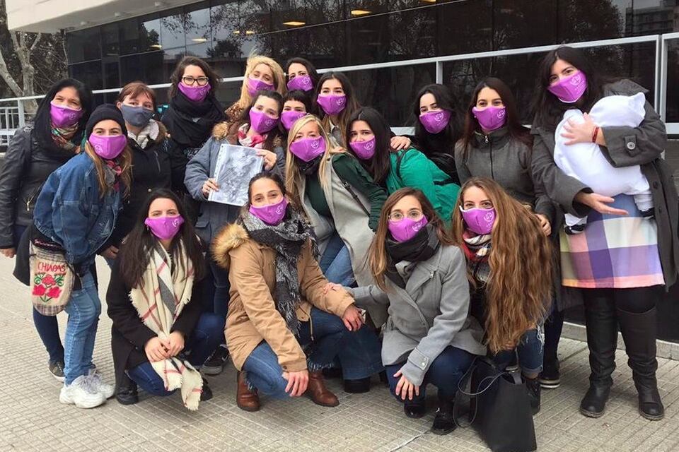 Las abogadas de Abofem festejaron con Aldana la resolución