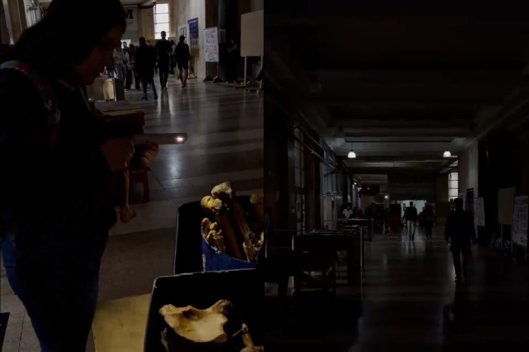 La Facultad de Medicina de la UBA cortó el suministro eléctrico tras el tarifazo de la luz y el congelamiento del presupuesto. (Imagen: collage de imagenes redes sociales)