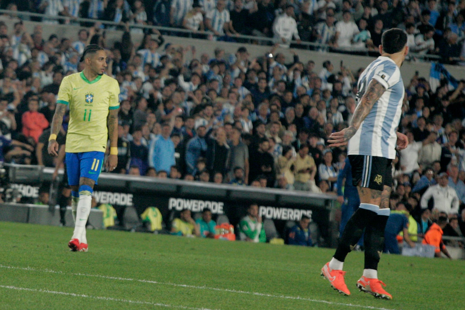 Rapinha habló en la previa y fue callado en la cancha