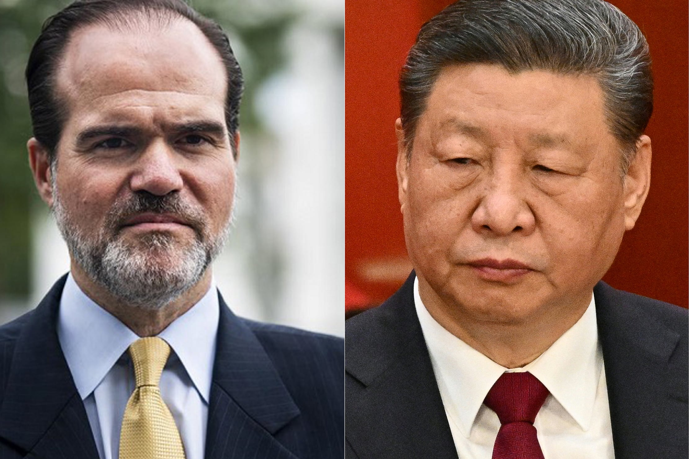 Mauricio Claver-Carone y el presidente de China, Xi Jinping.