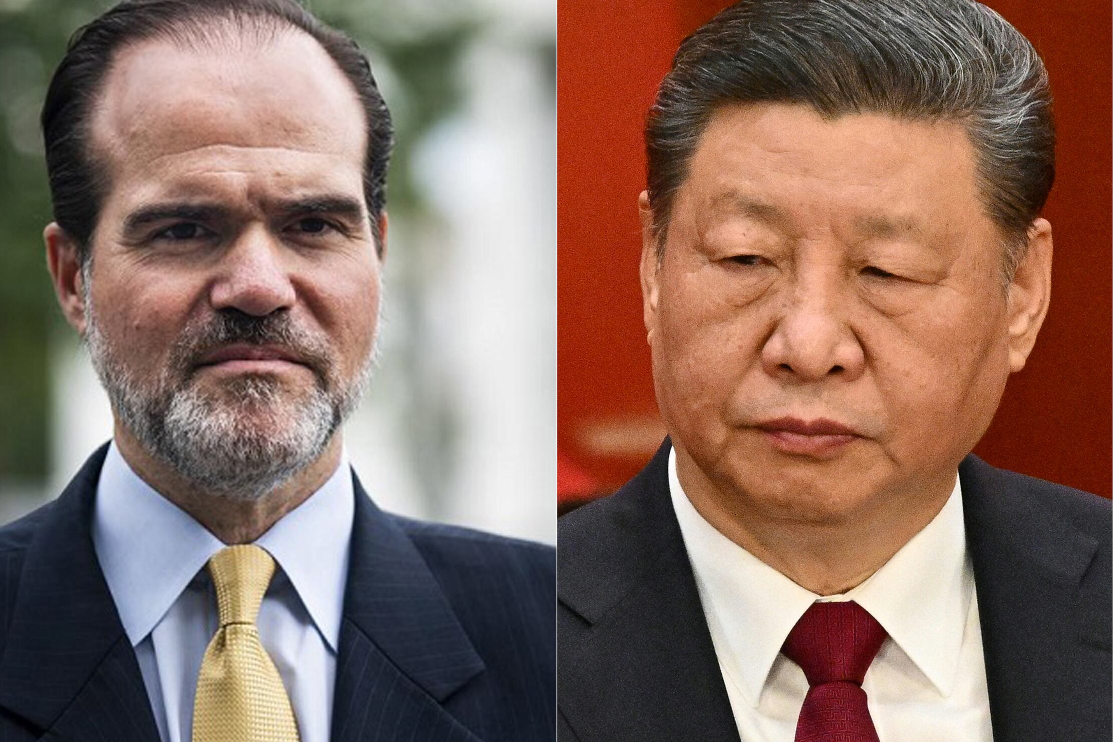 Mauricio Claver-Carone y el presidente de China, Xi Jinping.