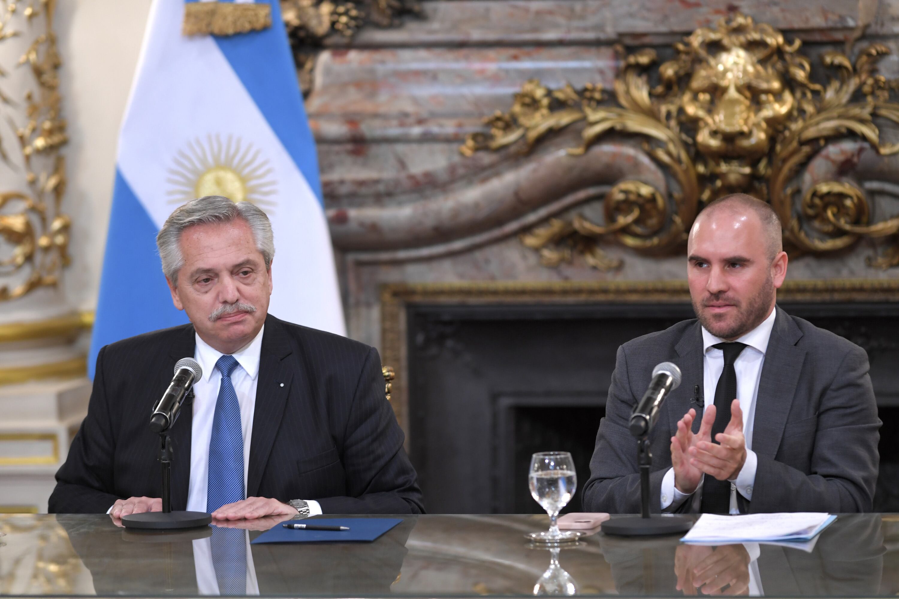 Alberto Fernández y Martín Guzmán.