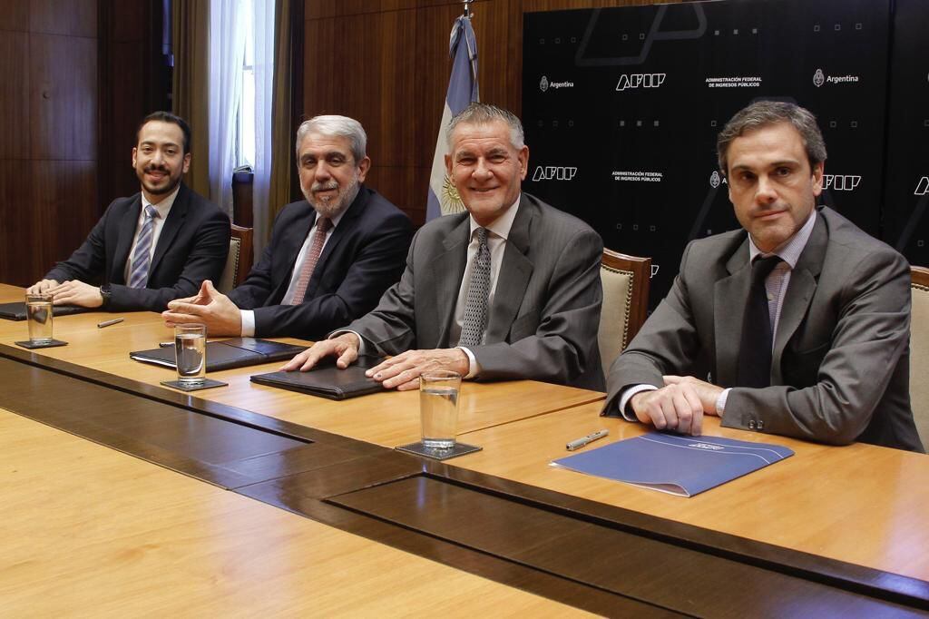 Nicolás Ritacco, Aníbal Fernández, Carlos Castagneto y Guillermo Michel