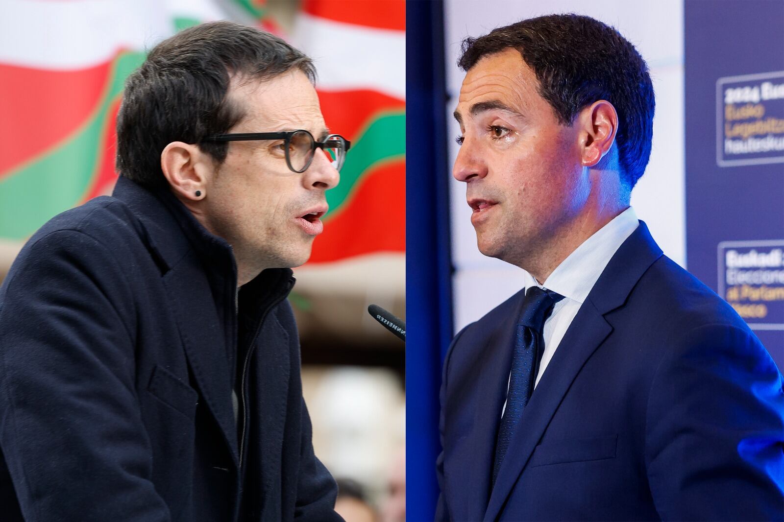 Pello Otxandiano, de Bildu e Imanol Pradales, exponentes de la nueva política vasca.