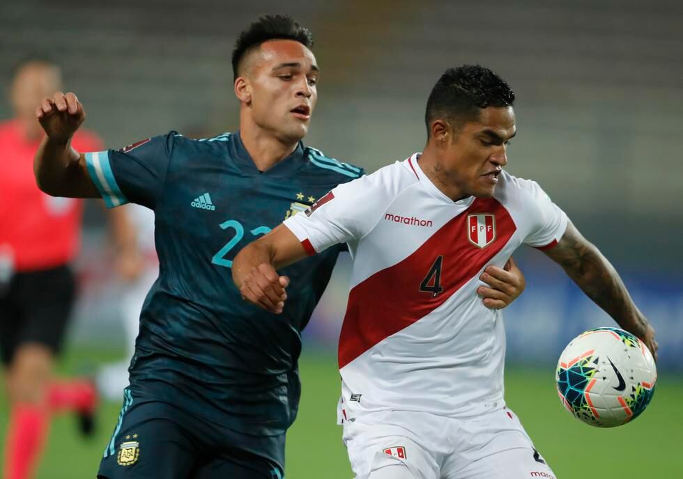 Lautaro Martínez anotó el último gol de Argentina en las eliminatorias, ante Perú