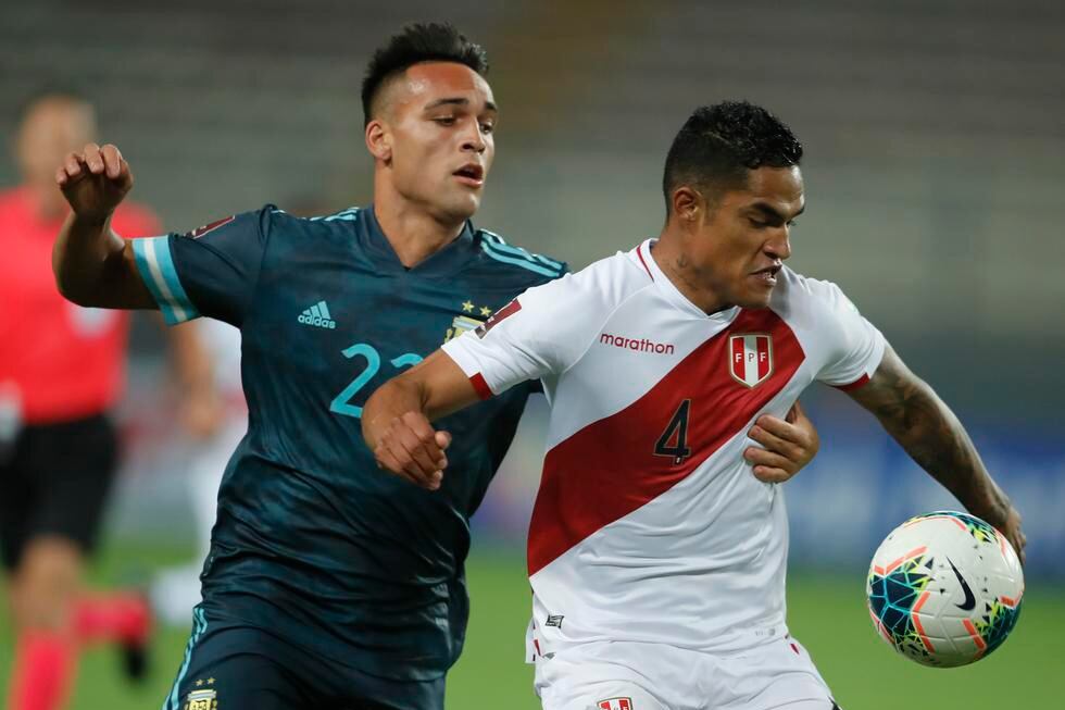 Lautaro Martínez anotó el último gol de Argentina en las eliminatorias, ante Perú