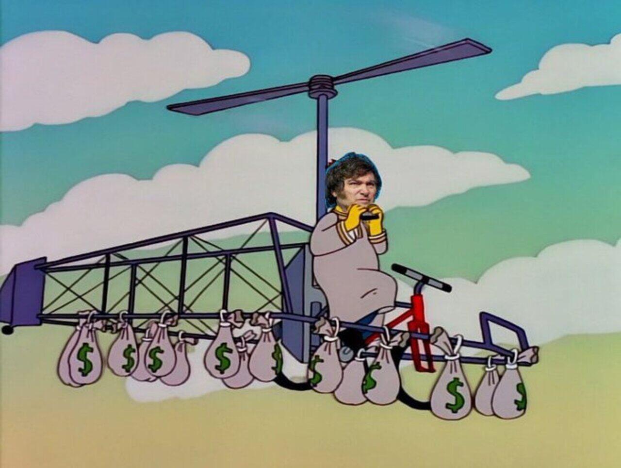 Milei en uno de los memes inspirados en la cripto que promocionó. 