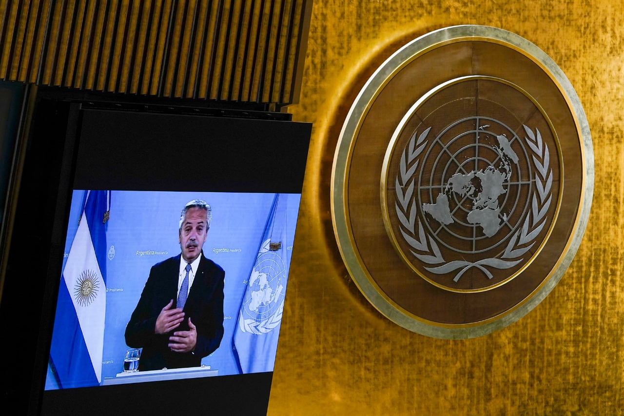El presidente Alberto Fernández en su discurso en la ONU señaló el proceso de endeudamiento “tóxico e irresponsable” con el FMI.