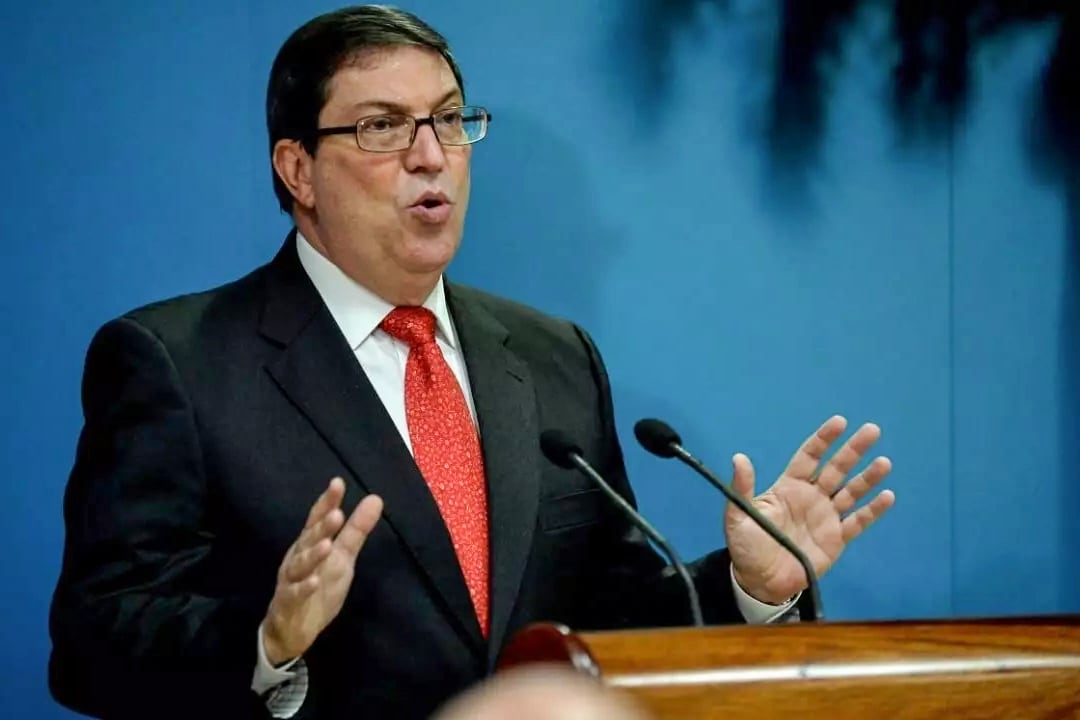 El canciller cubano Bruno Rodríguez rechazó las sanciones estadounidenses.