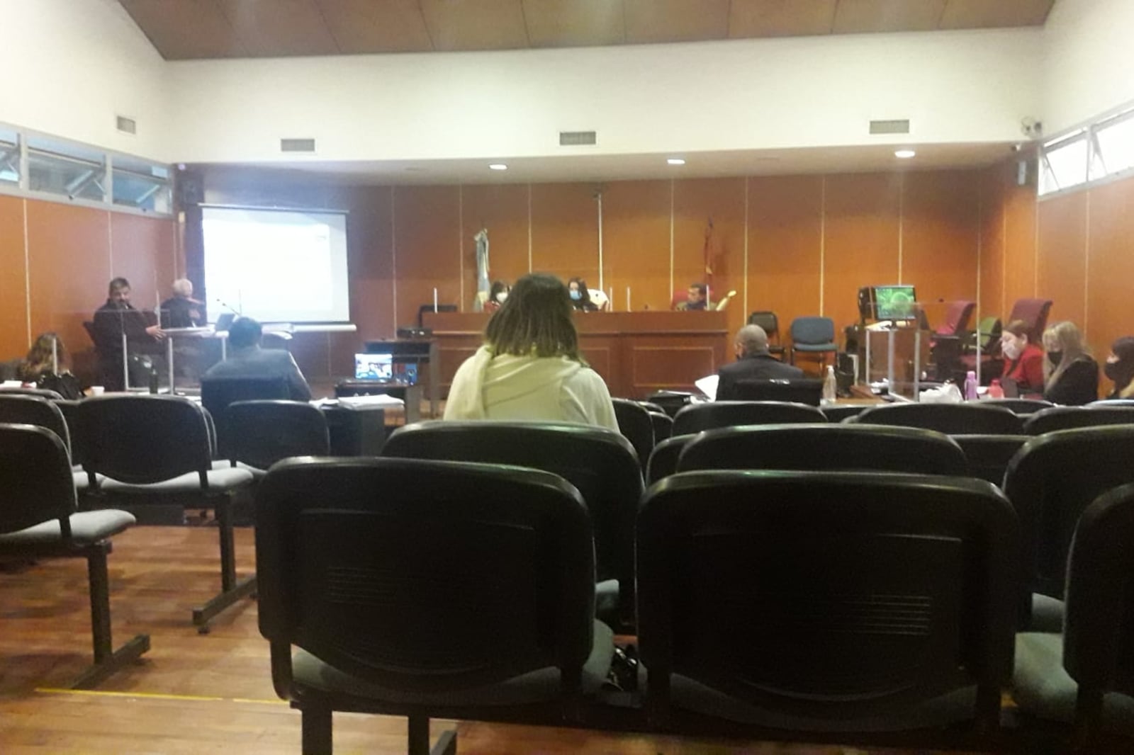 Primera audiencia de juicio por María Gine