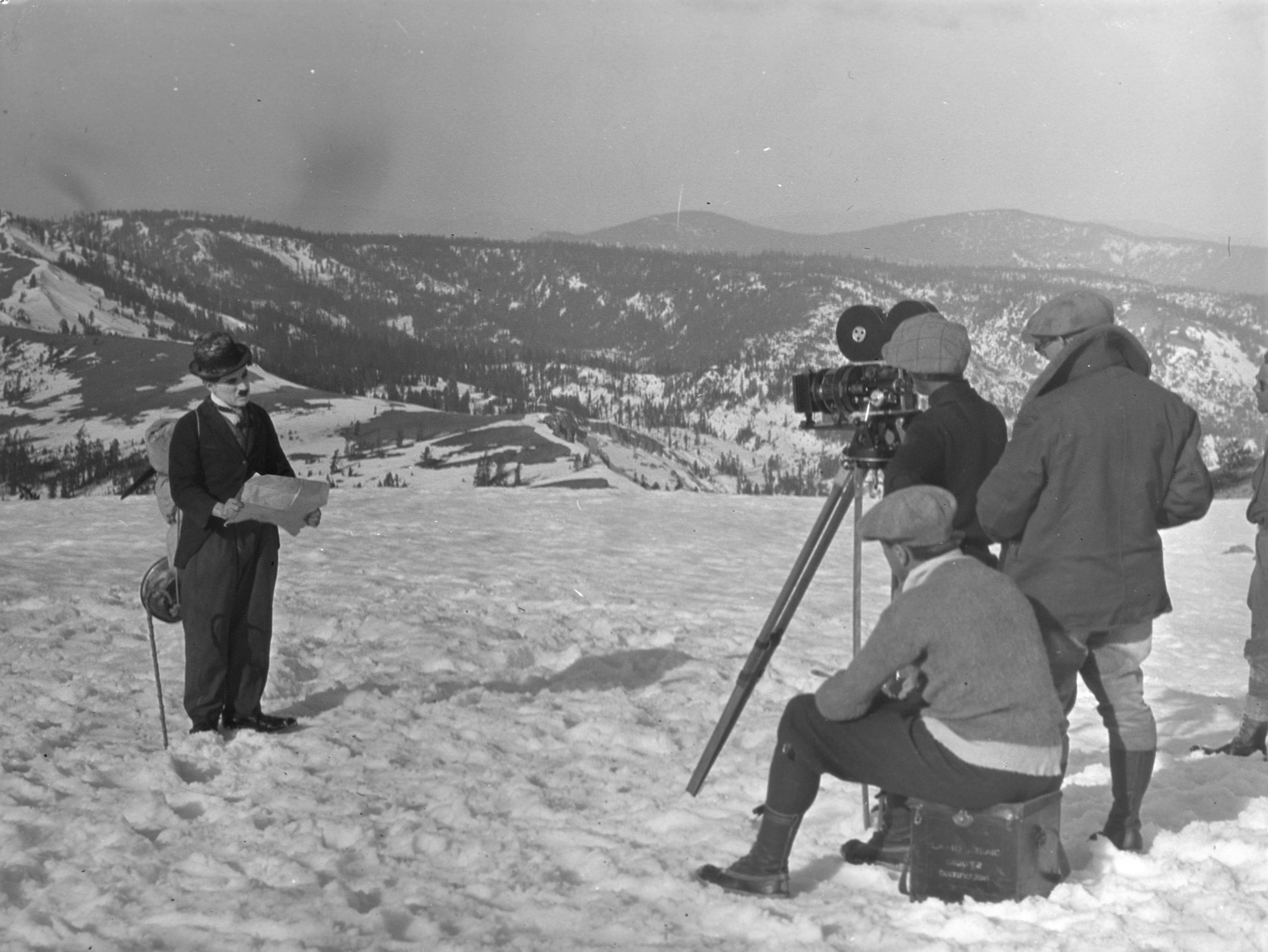 Chaplin en el rodaje de "La quimera del oro"