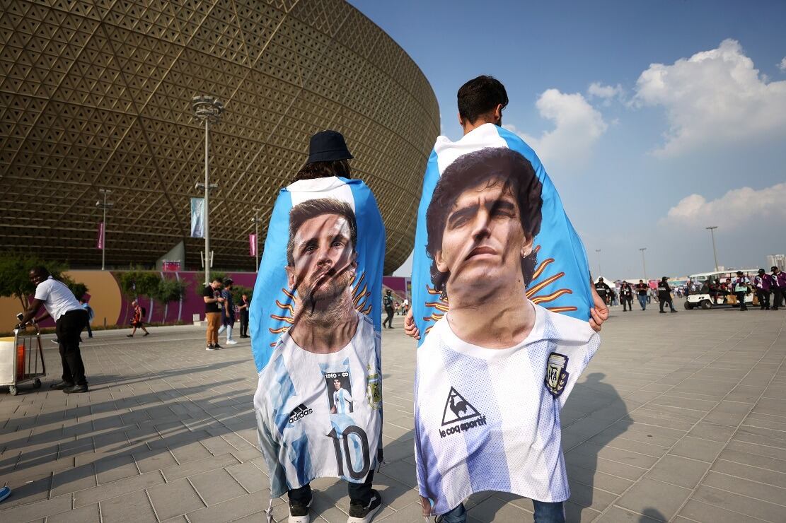 Los hinchas argenttinos en el Estadio Lusail. Imagen: @Argentina