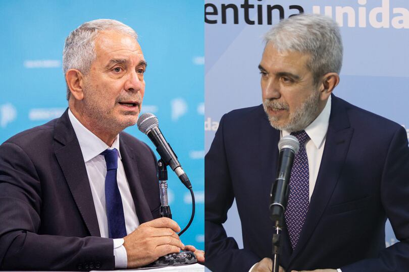 El ministro de Justicia bonaerense, Julio Alak, y Anibal Fernández, ministro de Seguridad nacional.