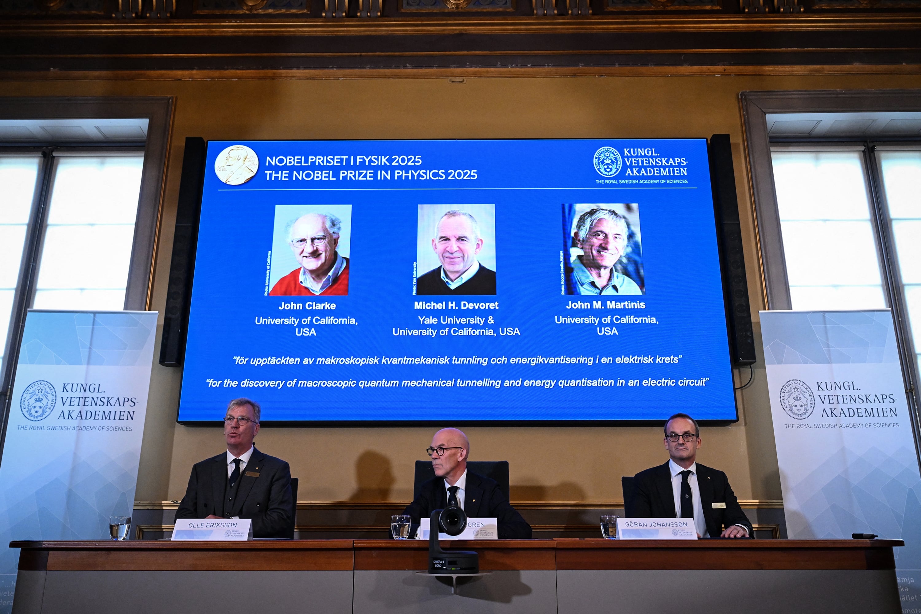 El tribunal en el momento del anuncio.