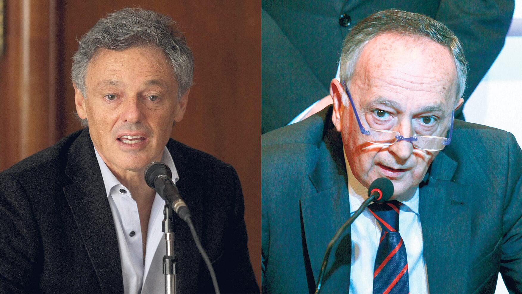 El ministro de Producción, Francisco Cabrera, y el titular de la UIA, Miguel Acevedo.