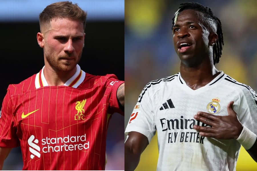 Alexis Mac Allister y Vinícius Júnior.