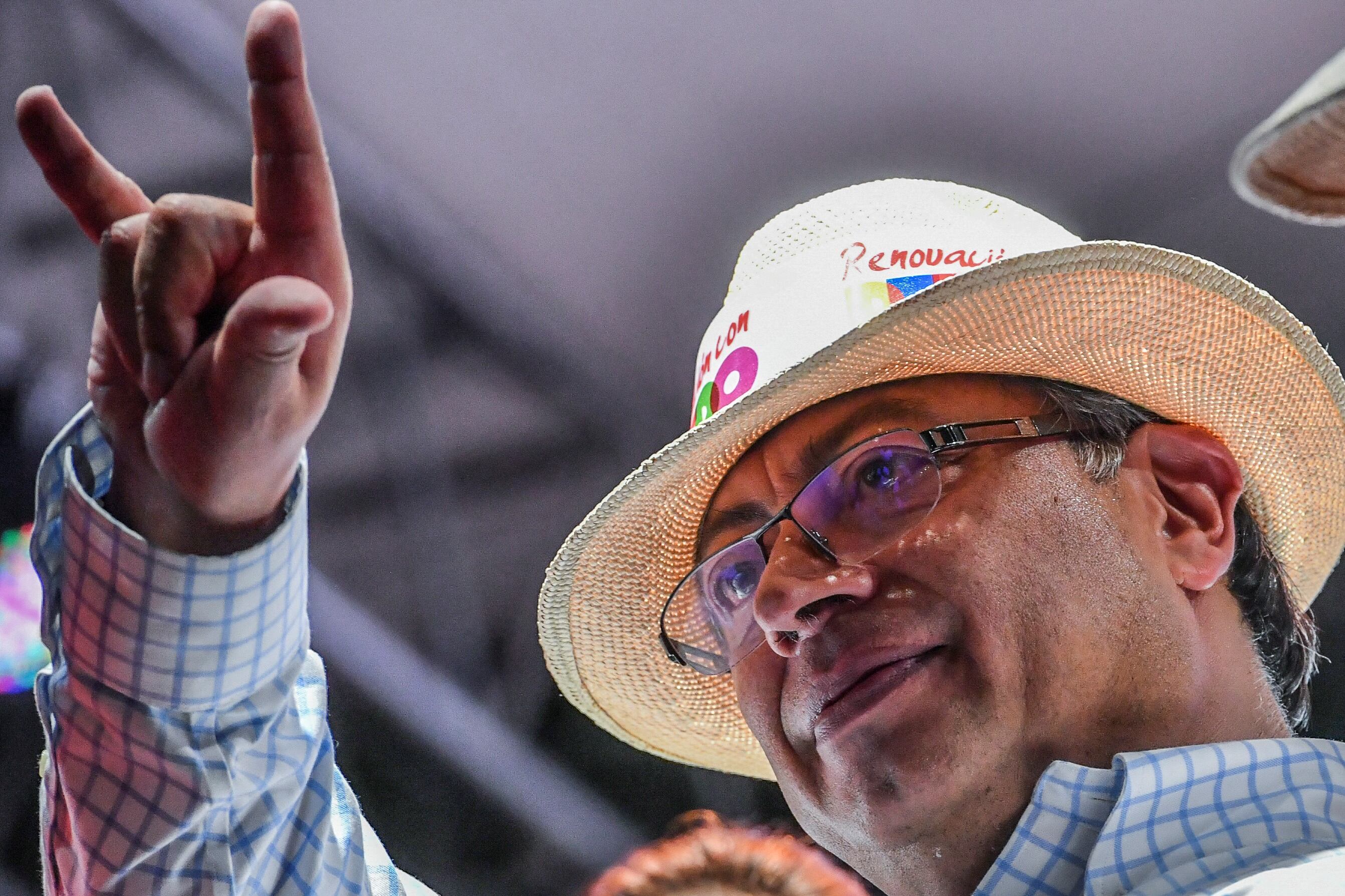 Gustavo Petro, candidato del Pacto Histórico en las elecciones presidenciales en Colombia.