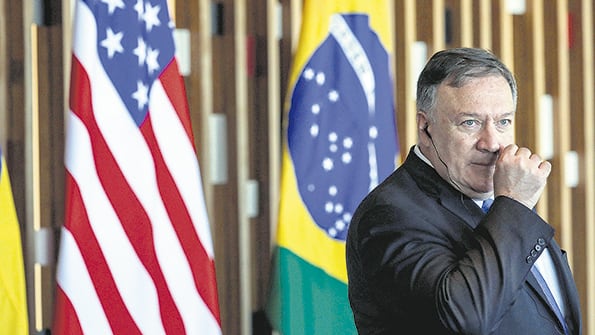 Mike Pompeo dijo que su país trabajará junto a Brasil “contra Venezuela, Cuba y Nicaragua”.