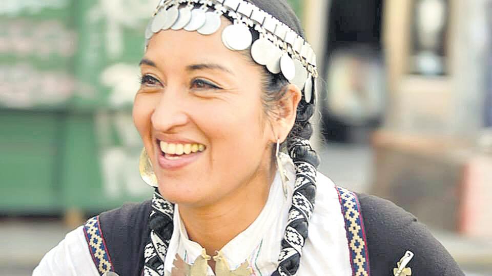 Moira Millán, integrante de la comunidad de Pillán Mahuiza, en Corcovado, Chubut.