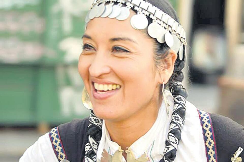 Moira Millán, integrante de la comunidad de Pillán Mahuiza, en Corcovado, Chubut.