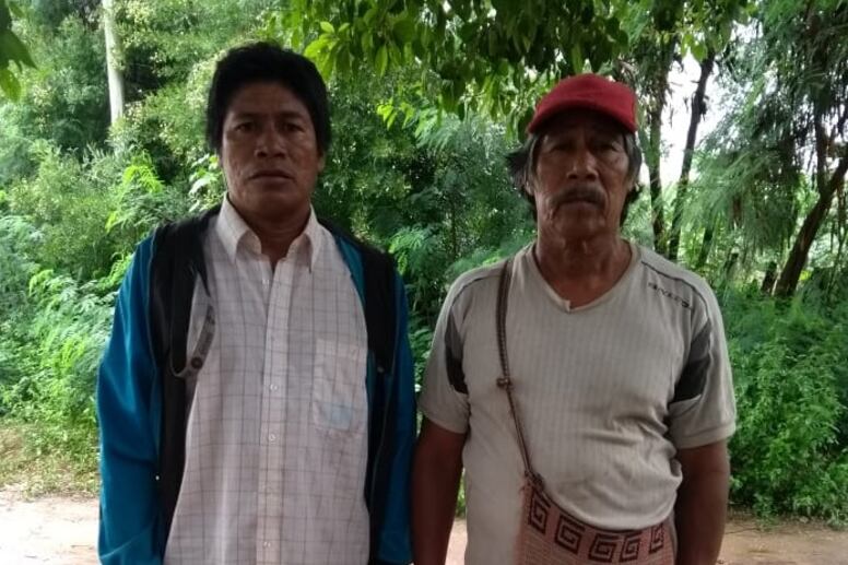 Rojas y Sánchez, en marzo de 2019. Denunciaban la falta de atención de salud y de alimentos en El Traslado.