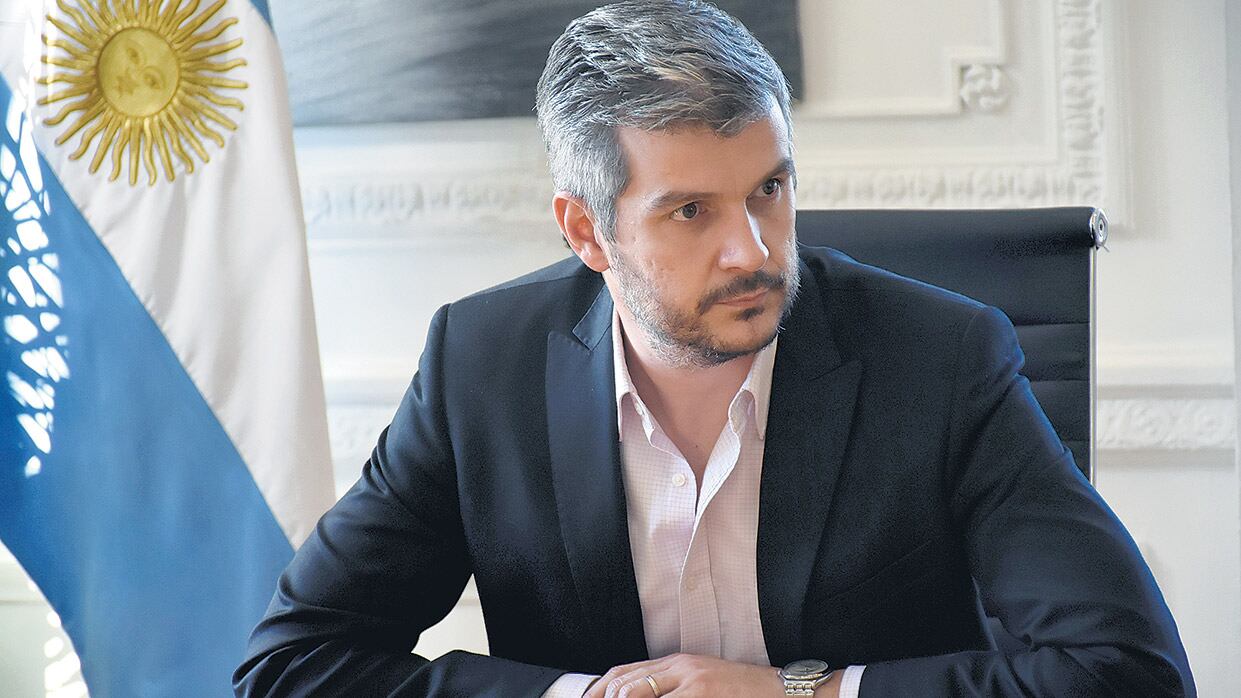 El jefe de Gabinete, Marcos Peña, encabezó el encuentro con los jefes parlamentarios.