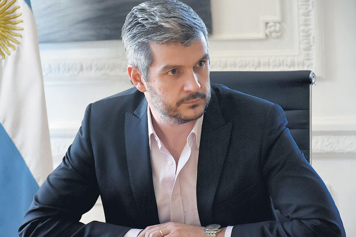 El jefe de Gabinete, Marcos Peña, encabezó el encuentro con los jefes parlamentarios.