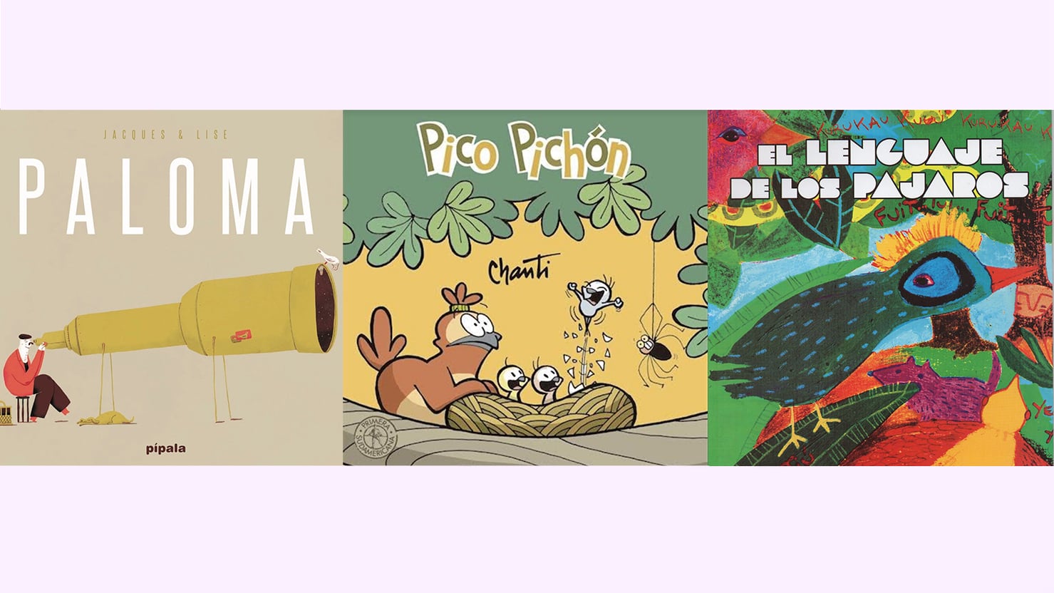 Tres libros con plumas.