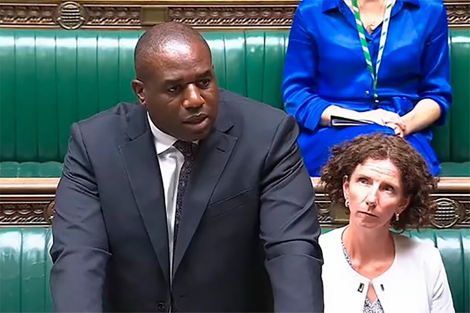 David Lammy, ministro de Exteriores británico.