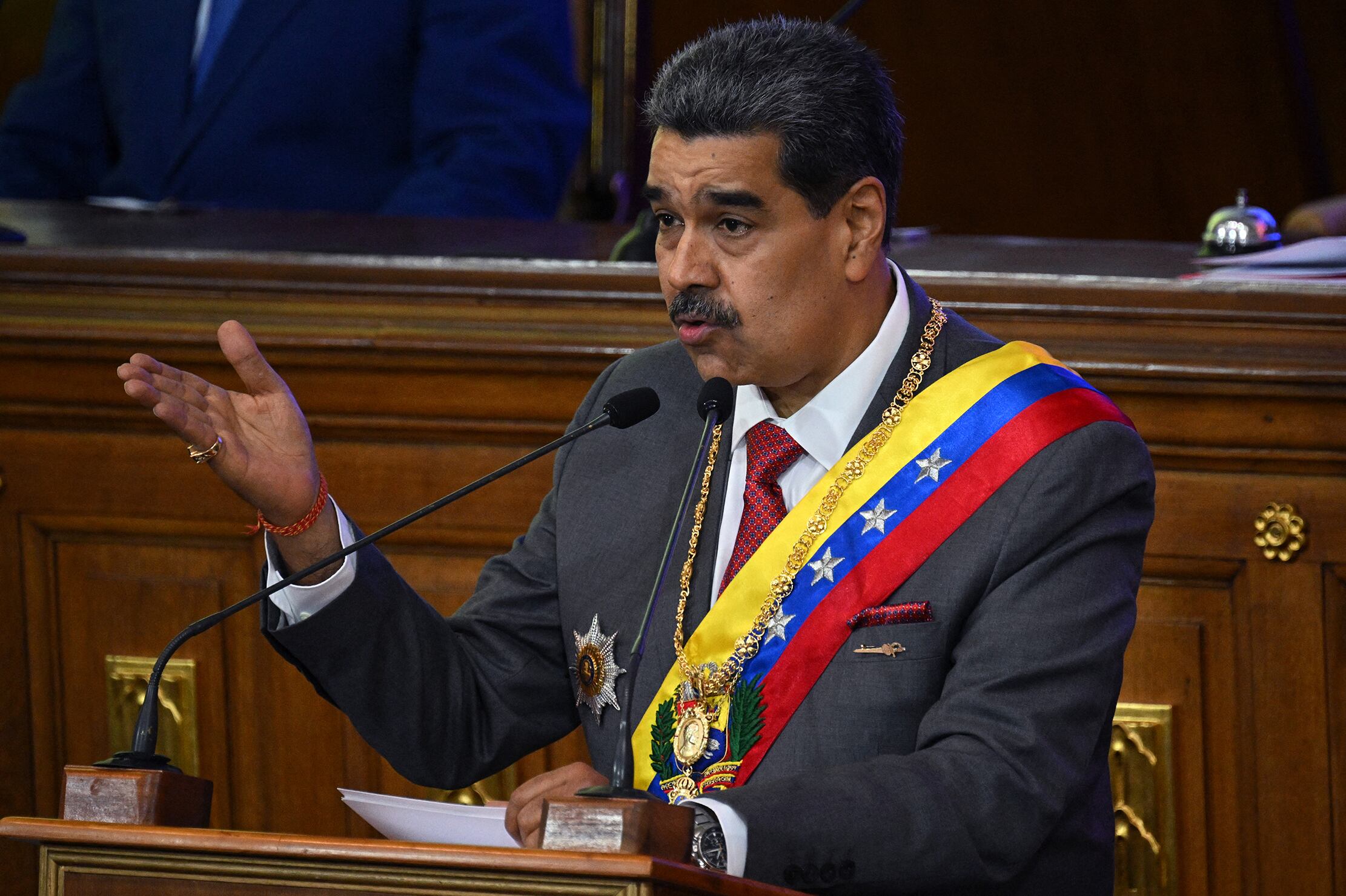 Nicolás Maduro, presidente de Venezuela, en la Asamblea Nacional.