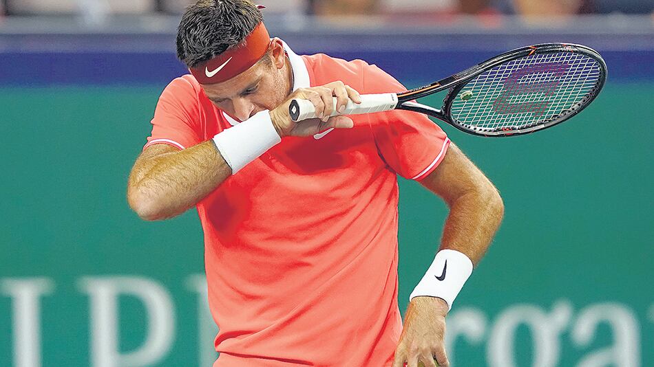 Juan Martín Del Potro, ayer en Shanghai.