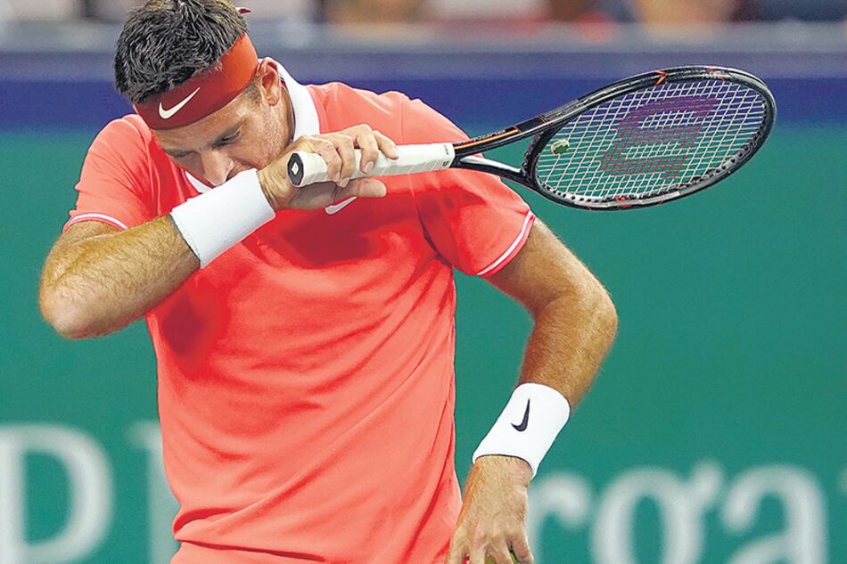 Juan Martín Del Potro, ayer en Shanghai.