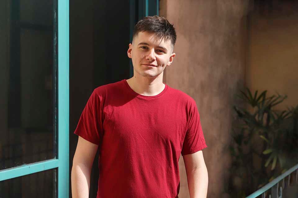 Benjamín Cinto, estudiante del último año de Ingeniería Mecánica. 