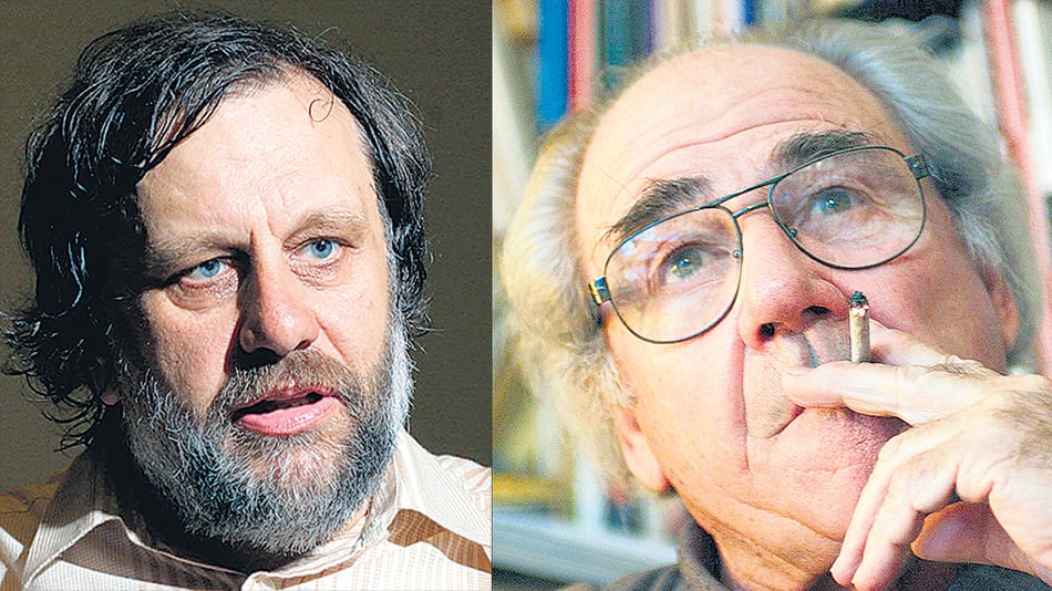 Slavoj Zizek y Jean Baudrillard.