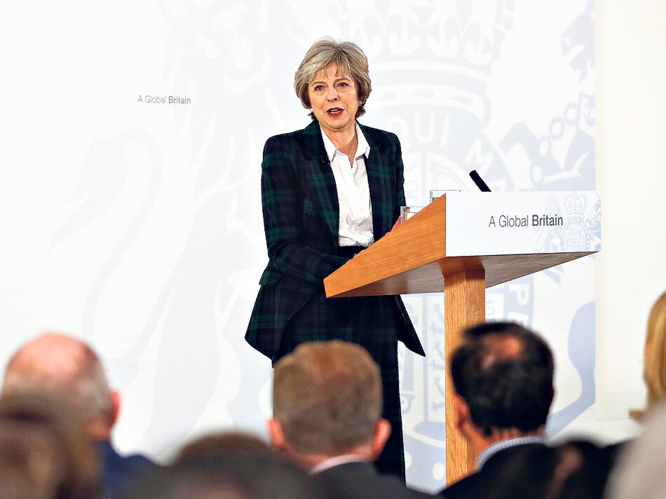 May dejó en claro su opción por el Brexit duro ayer en un discurso ante diplomáticos, ministros y periodistas.
