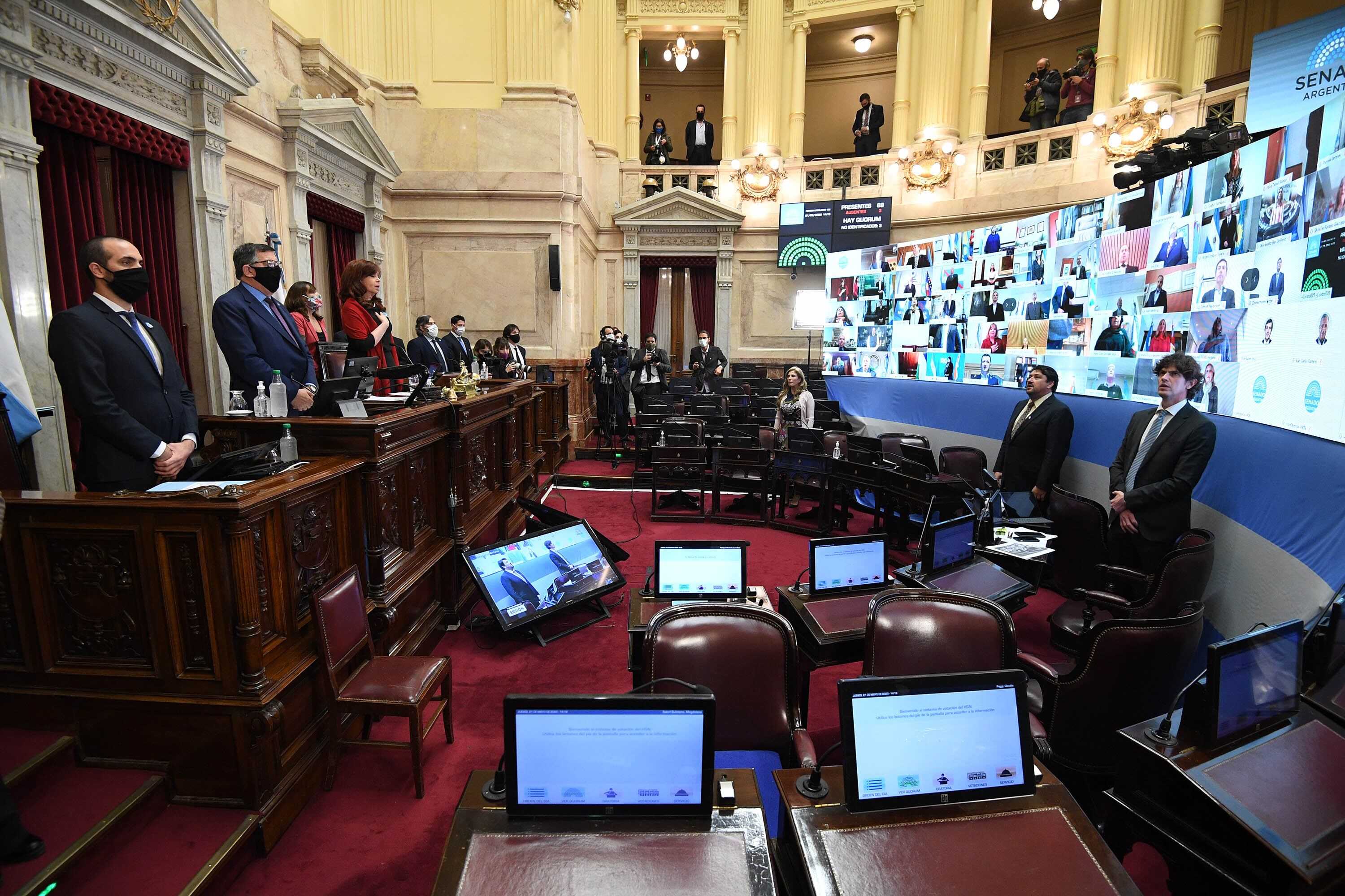 El Senado tuvo su segunda sesión virtual.