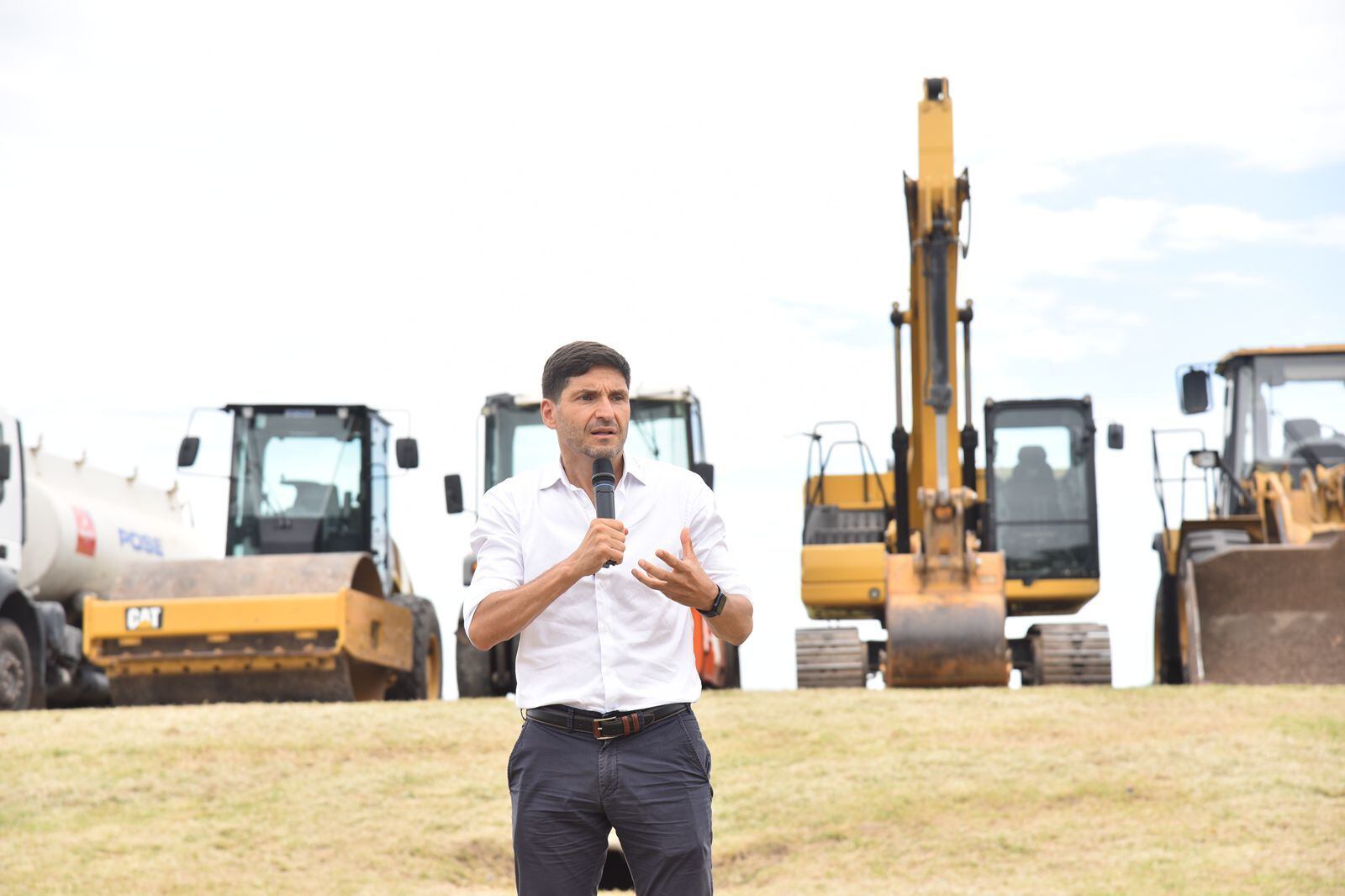 Pullaro en el acto en el que habló de las retenciones y el conurbano.