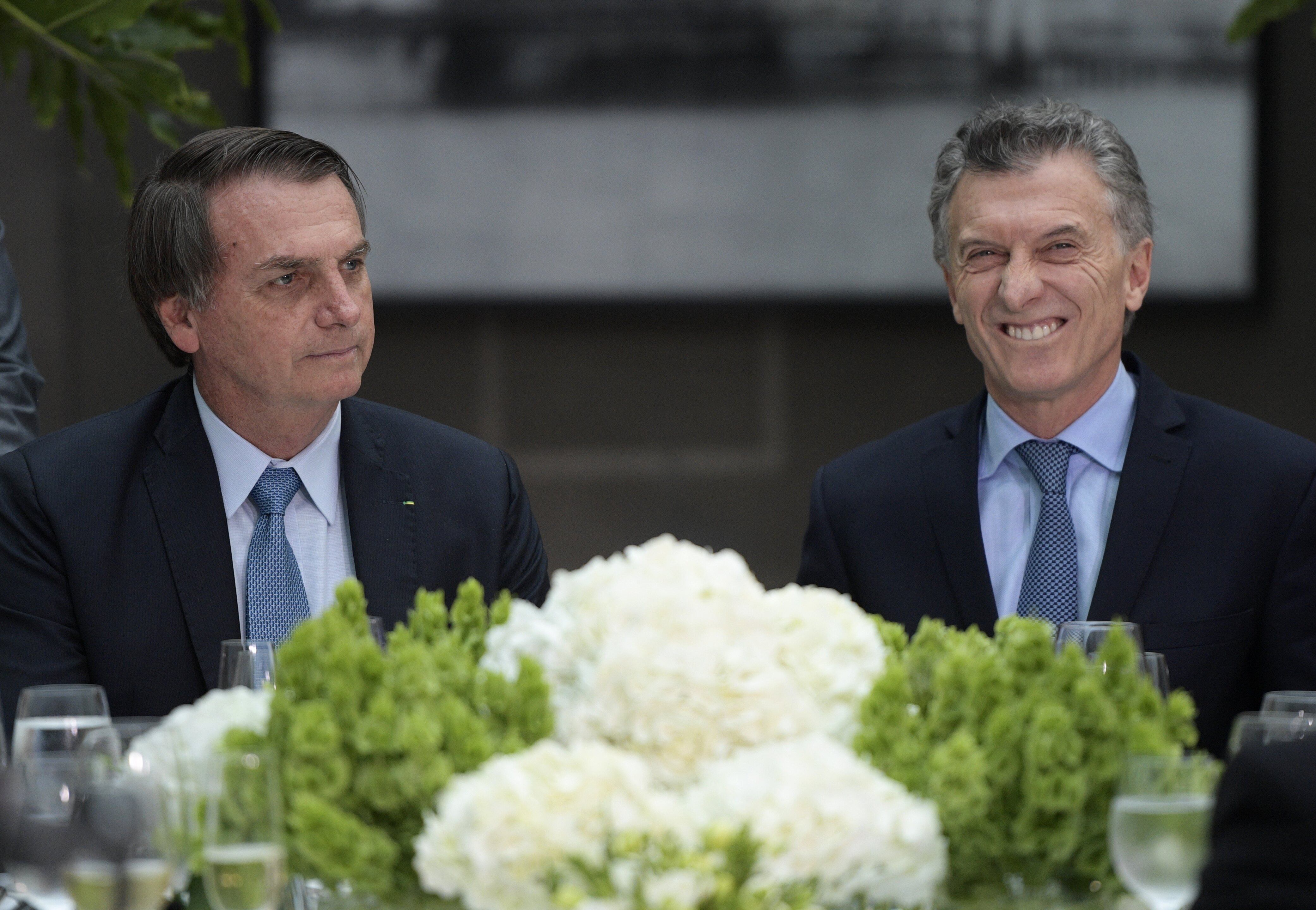 Los presidentes Jair Bolsonaro y Mauricio Macri.