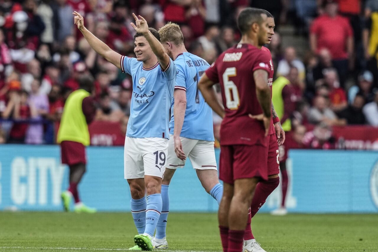 Julián Alvarez anotó el 1-1 apenas a poco de ingresar en el segundo tiempo.