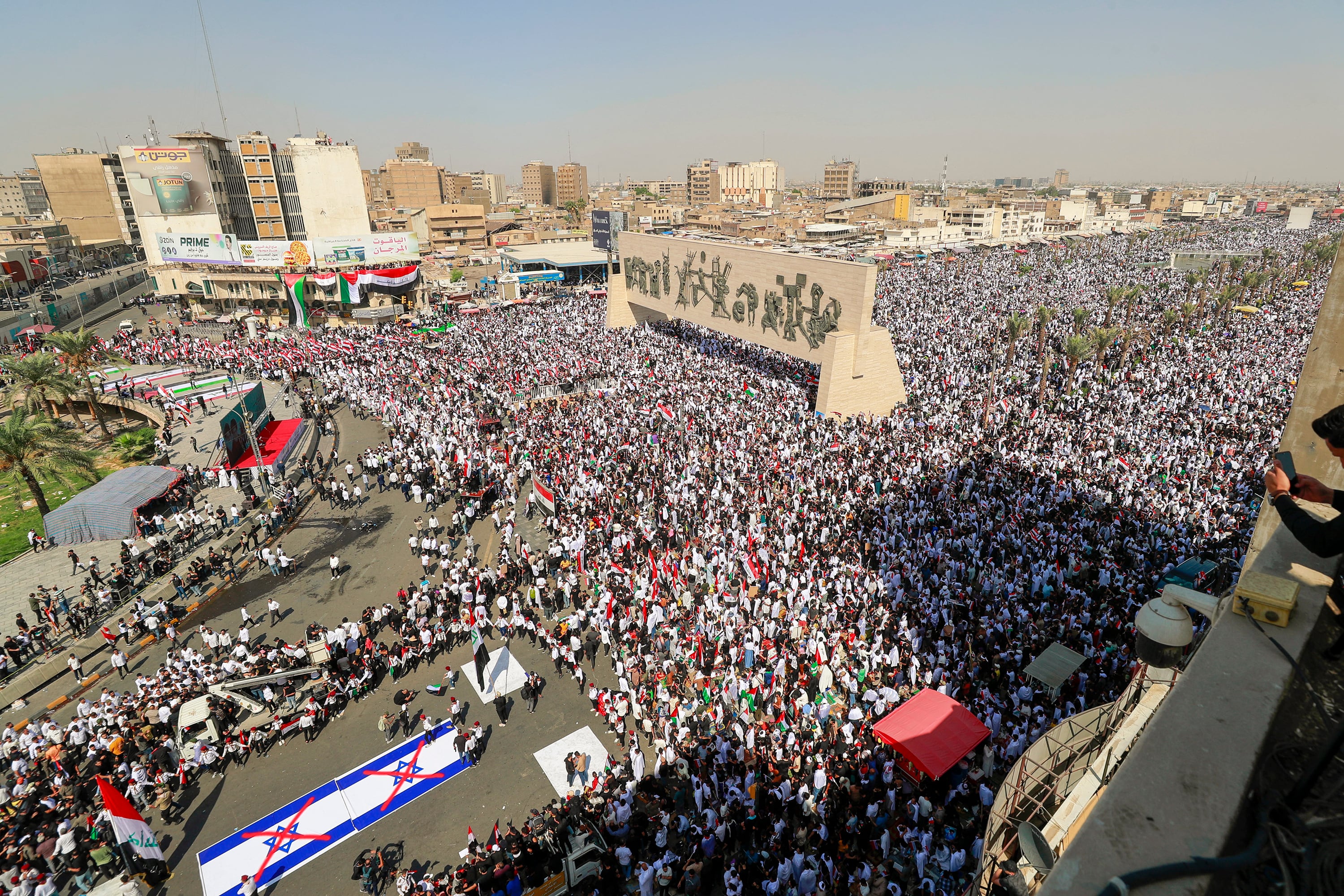 En Bagdad sucedió la mayor concentración en defensa de Gaza.
