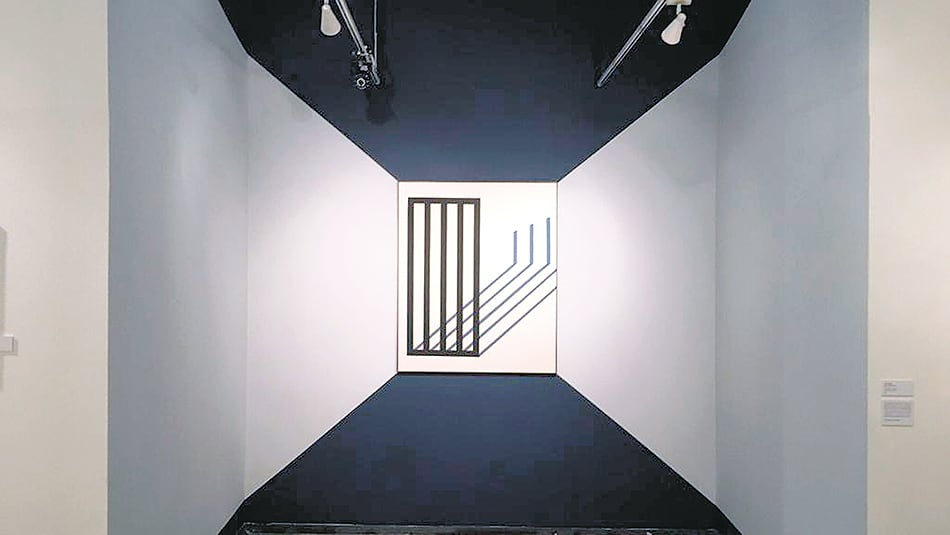 Obra de Leila Tschopp. Acrílico sobre tela y muro, 2019.