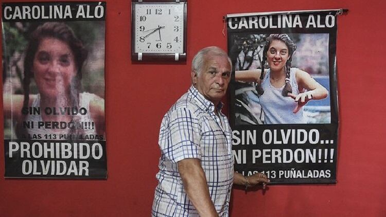 Edgardo Aló, padre de Carolina, asesinada de 113 puñaladas en 1996. 