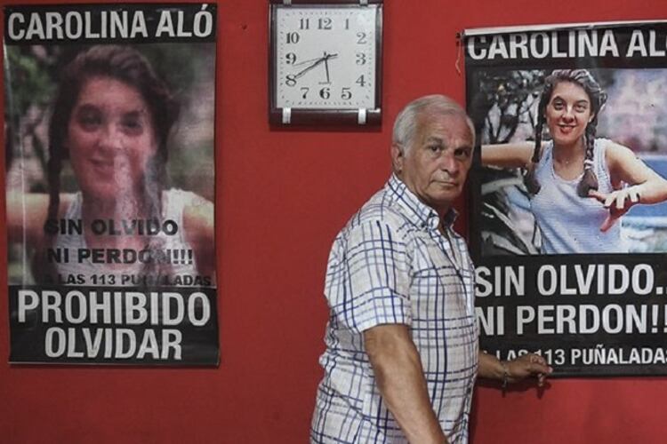 Edgardo Aló, padre de Carolina, asesinada de 113 puñaladas en 1996.