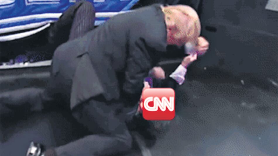 El videomontaje fue divulgado por el propio Trump en su cuenta de Twitter.