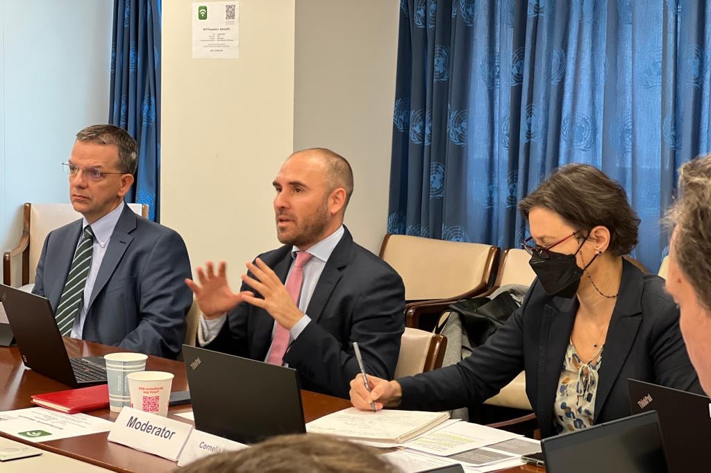 Guzmán en Nueva York, en el panel de Naciones Unidas