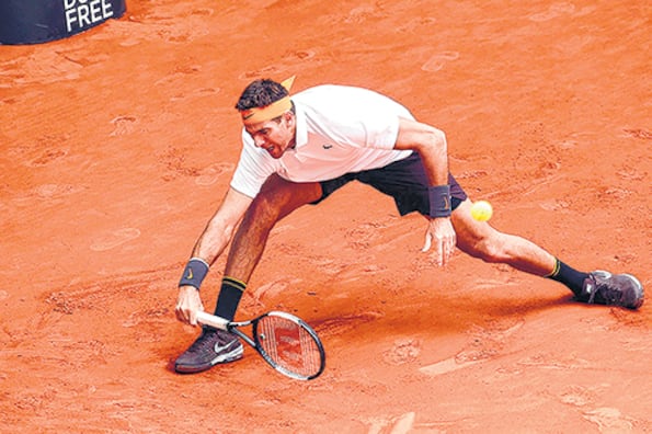 Juan Martín Del Potro se esfuerza en la Caja Mágica.