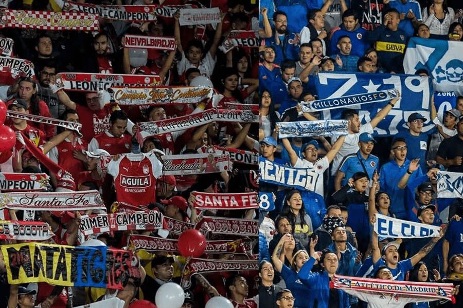 Duelo de hinchadas.